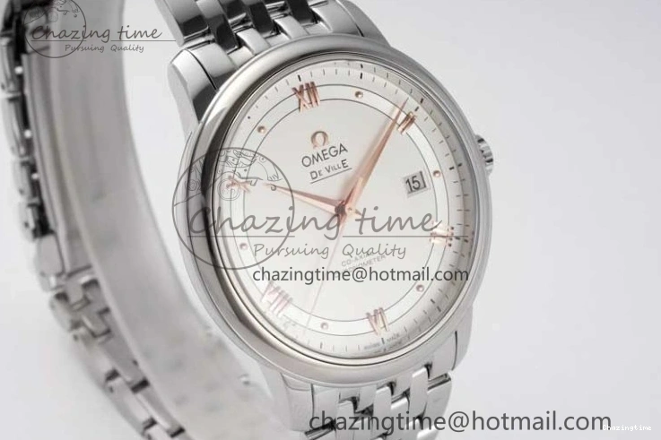 0107 Casual De Ville SS DIWF 1:1 Best Edition White Dial RG Markers on SS Bracelet MIYOTA 7847